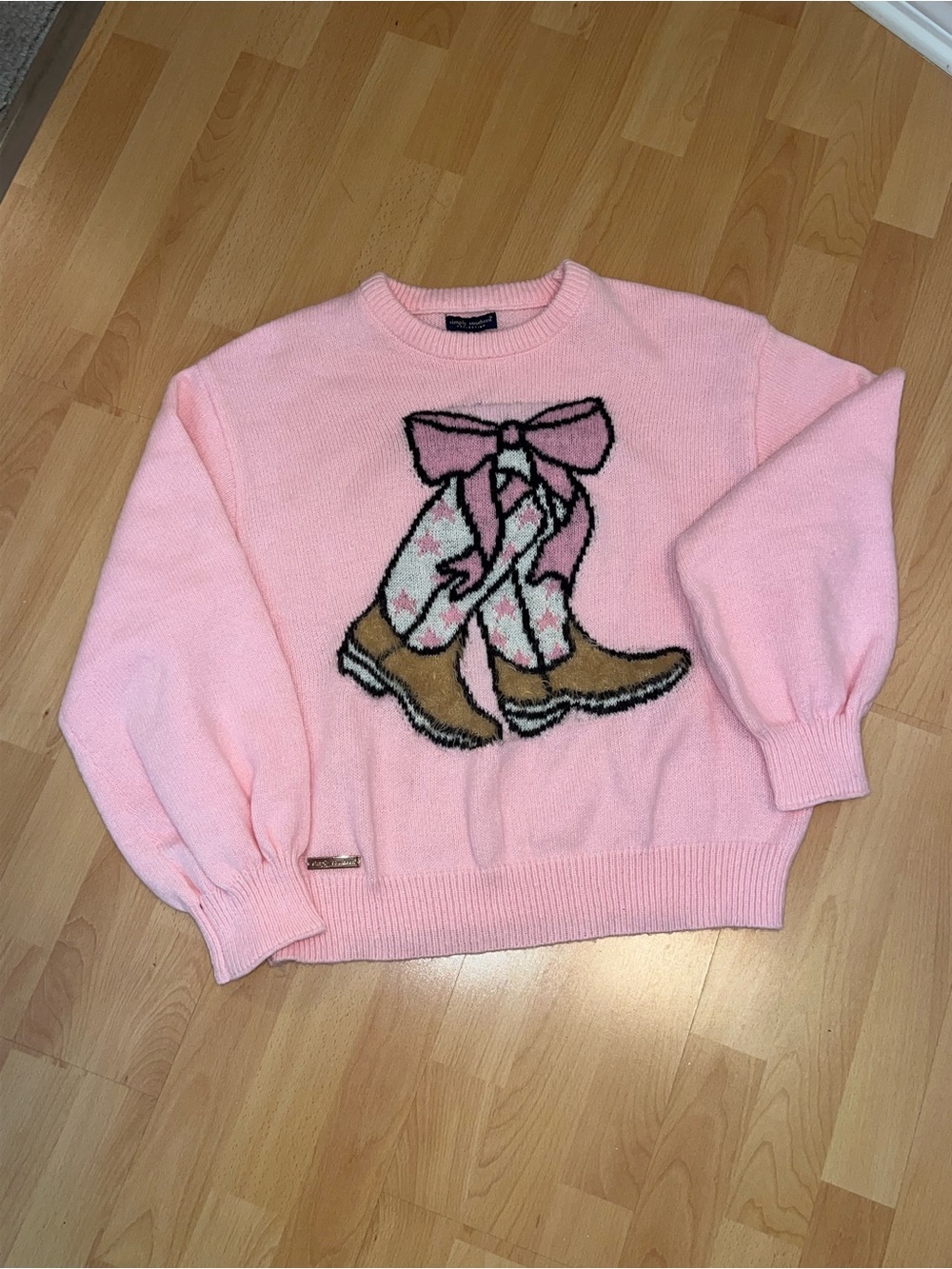 SIMPLY SOUTHERN Cowboy Boots Graphic Fuzzy Sweater - Picture 10 of 12